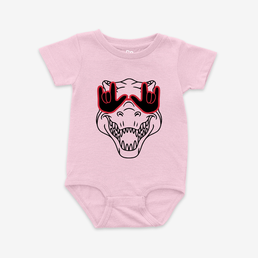 T Rex ILY Sunglasses Onesie Tee