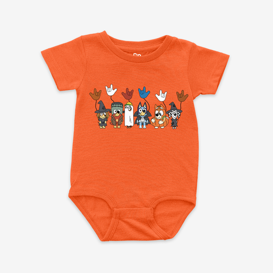 Bluey Halloween ILY Onesie Tee