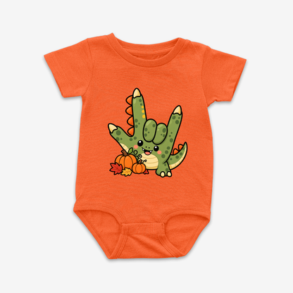 Dinosaur ILY Pumpkins Onesie Tee