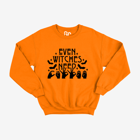 Even Witches Need Coffee Crewneck