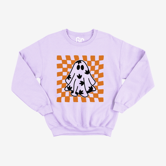 Checkered Ghosty ILY Crewneck