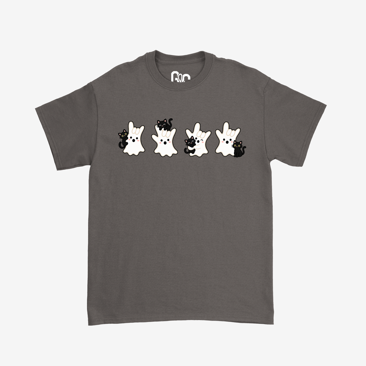 Spooky Cat ILY Ghost Tee