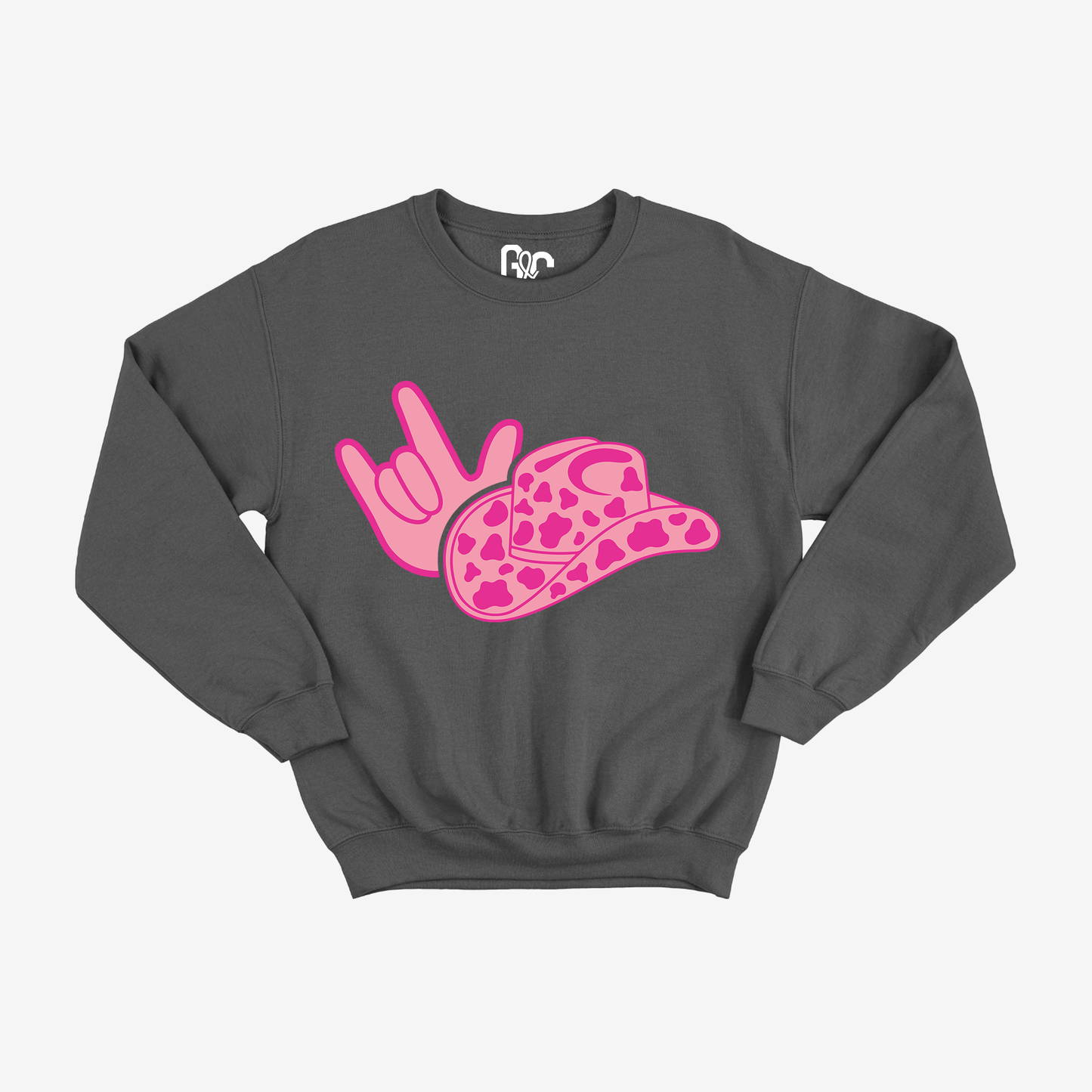 Cowgirl Pink ILY Crewneck