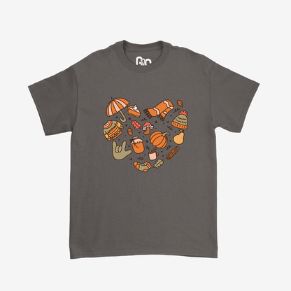 Fall Doodle Heart Tee