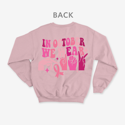 In October we wear pink Crewneck