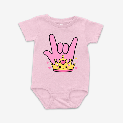 Crown ILY Onesie Tee