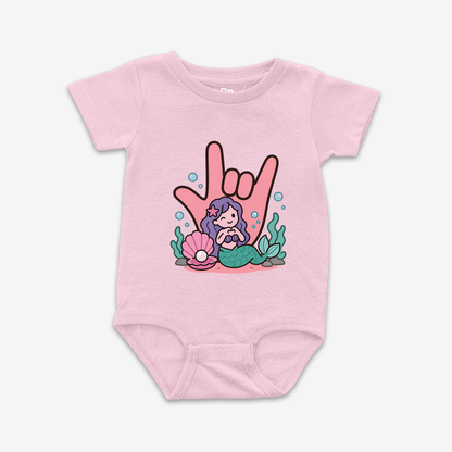 Mermaid ILY Onesie Tee