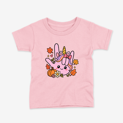 Fall Unicorn ILY Toddler Tee