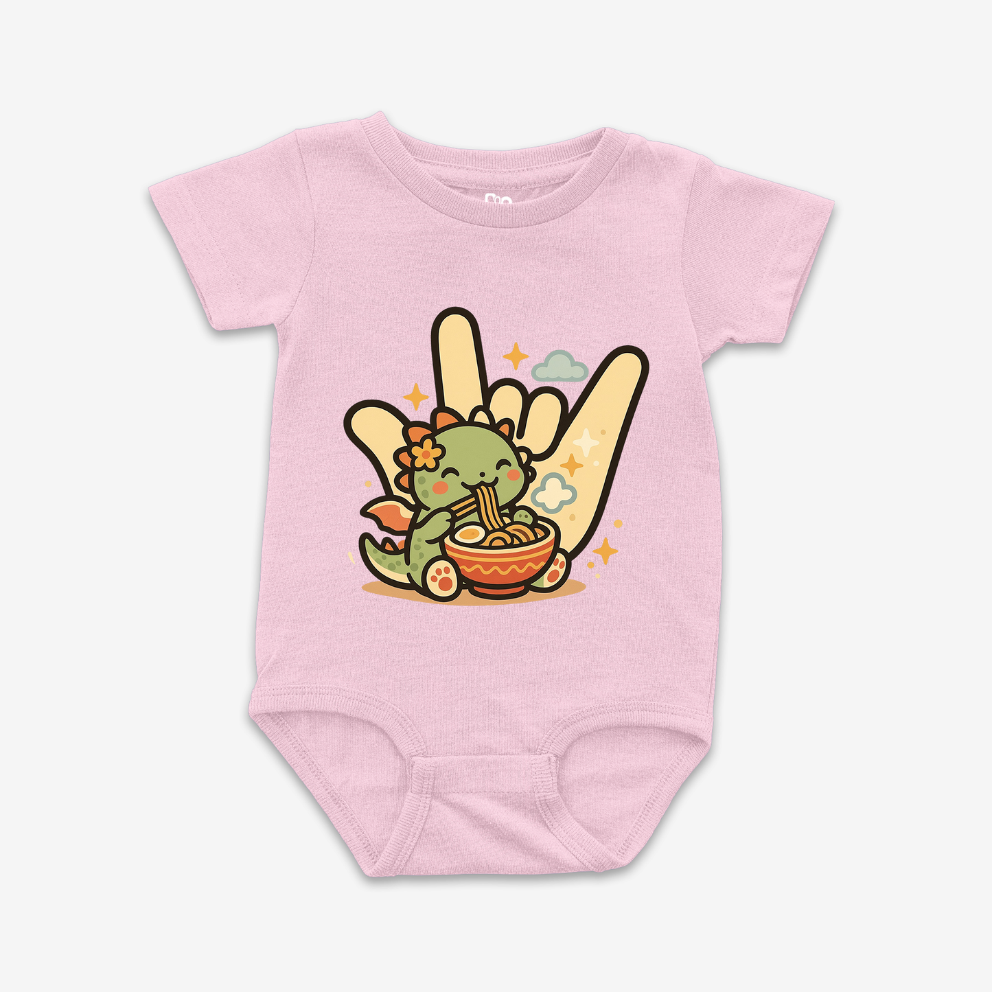 Noodly Dino ILY Onesie Tee