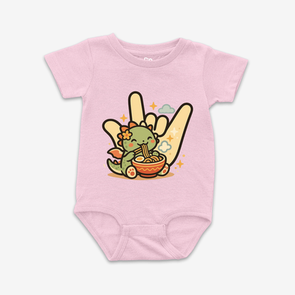 Noodly Dino ILY Onesie Tee