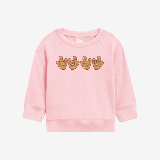 Gingerbread ILY Toddler Crewneck