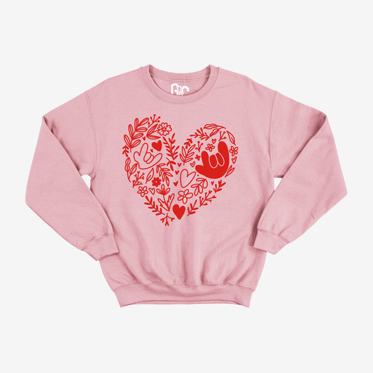 Valentines Doodle ILY Crewneck