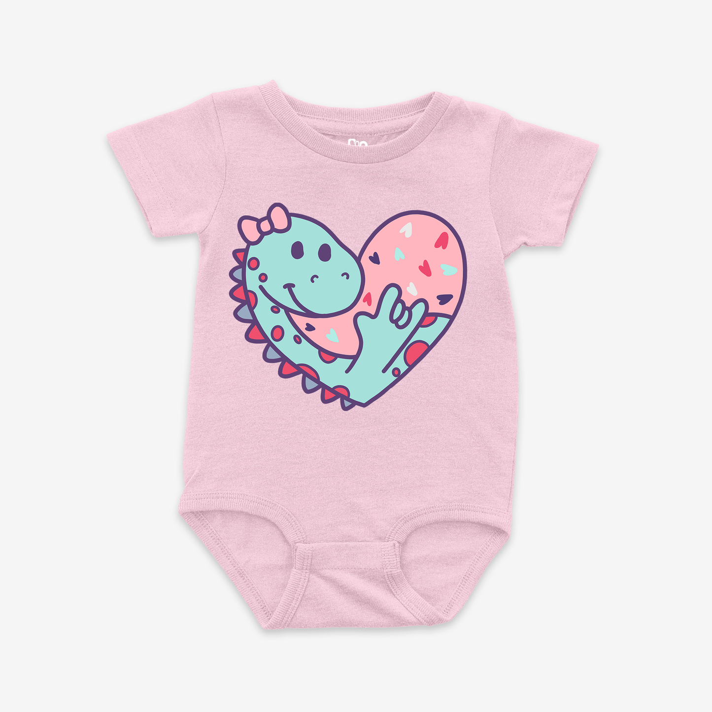 Dino Heart Onesie Tee