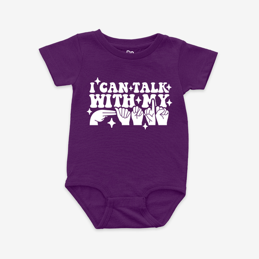 I Can Talk With My Hands Onesie Tee