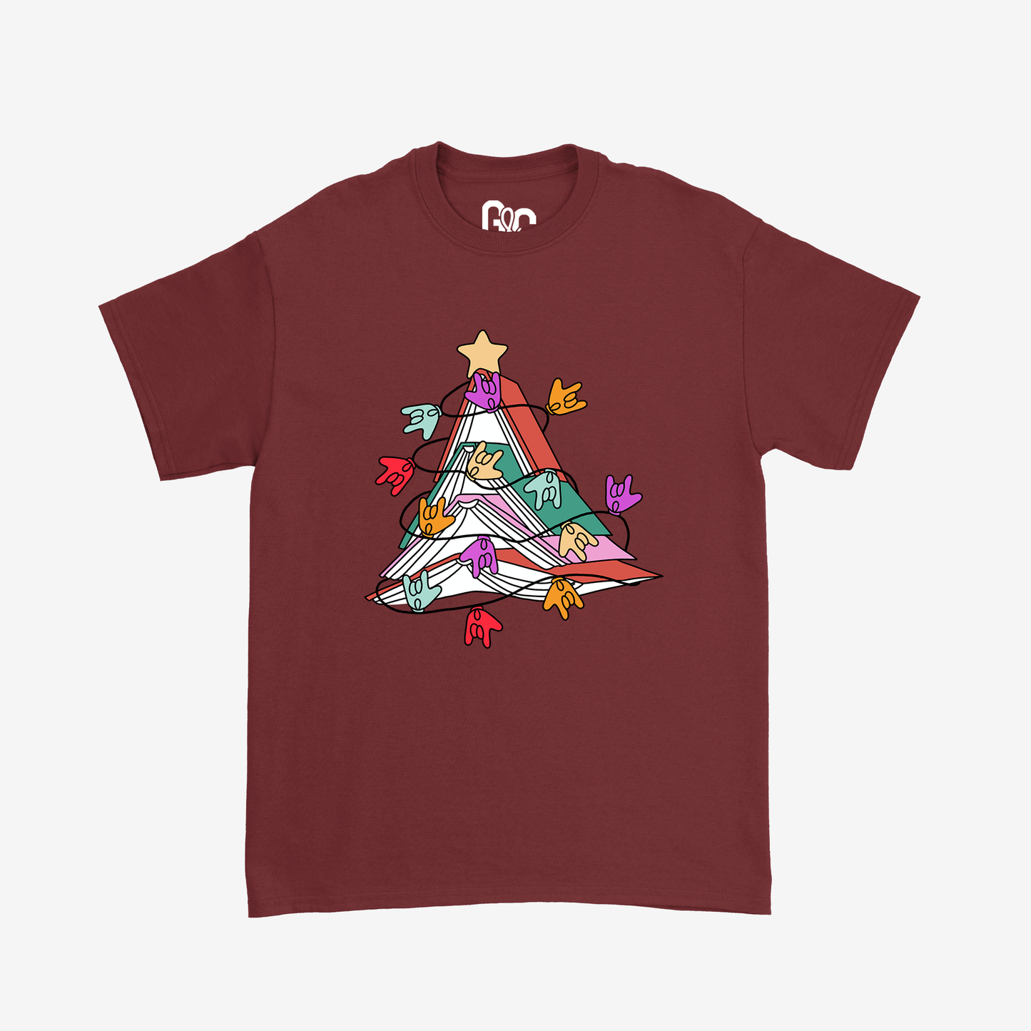Book Christmas Tree Tee