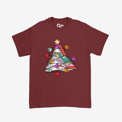 Book Christmas Tree Tee