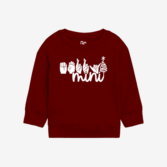 Merry Mini Whire Toddler Crewneck