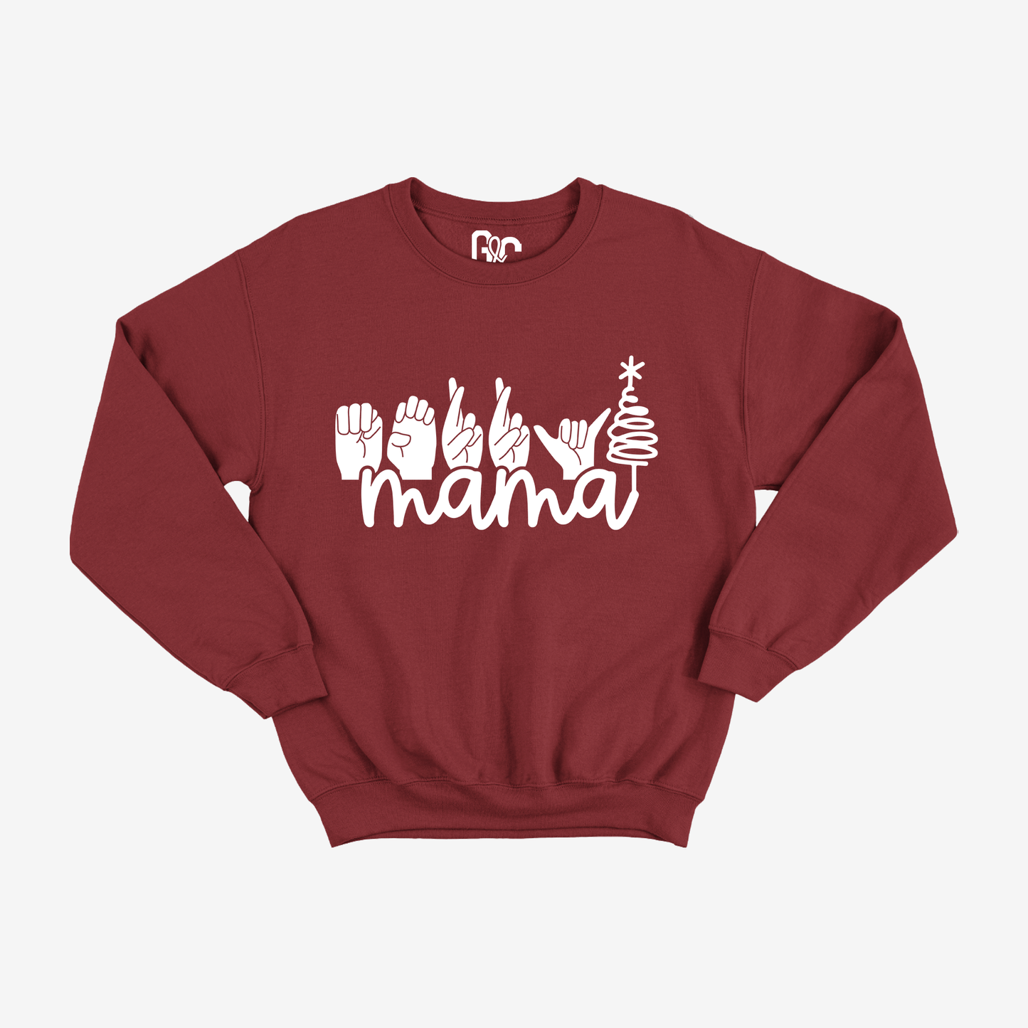 Merry Mama White Crewneck