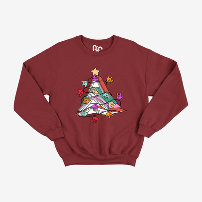 Book Christmas Tree Crewneck
