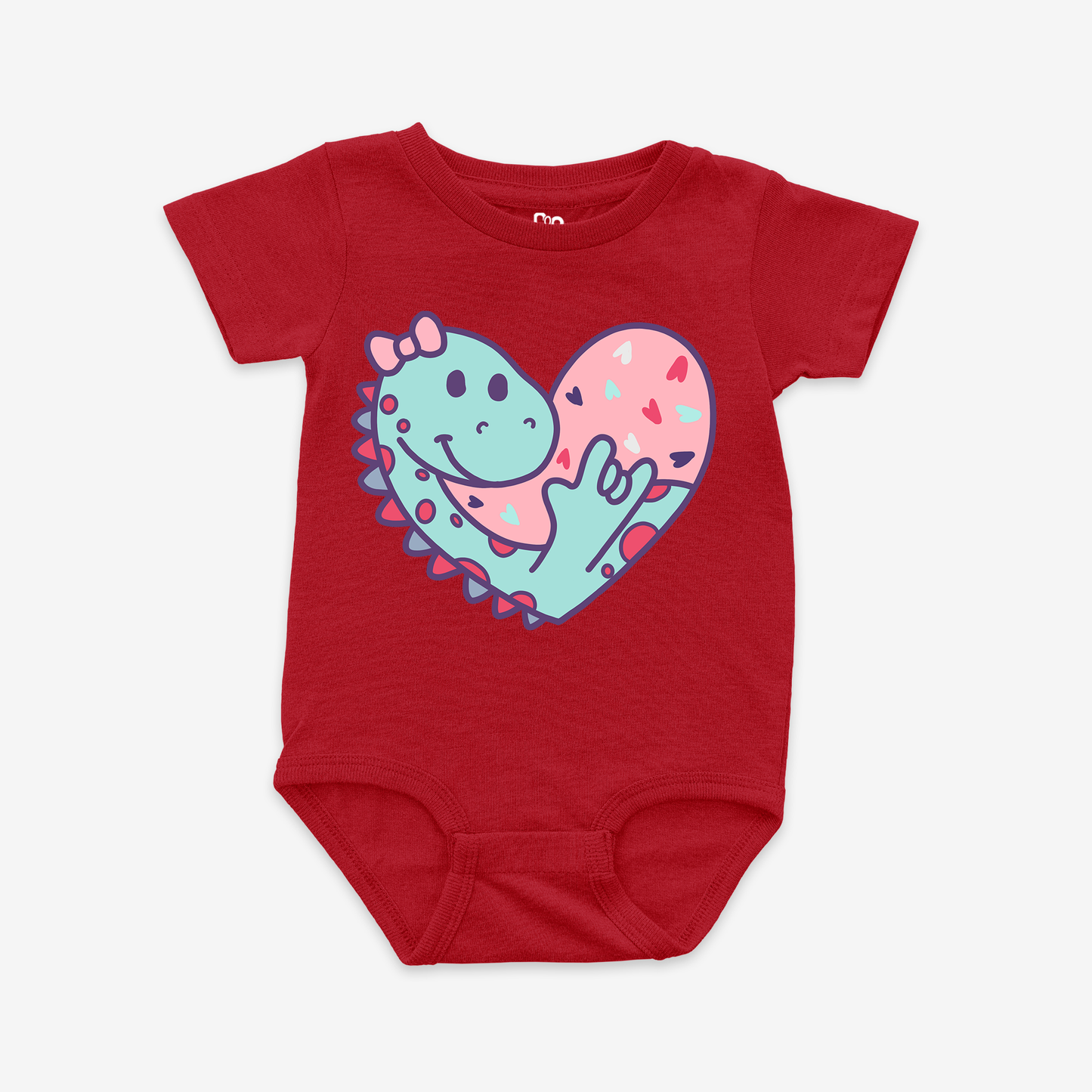 Dino Heart Onesie Tee