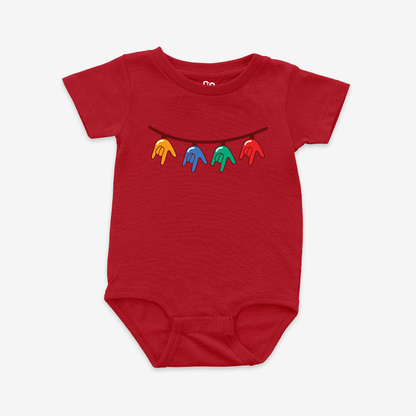 Christmas Light Bulb ILY Onesie Tee