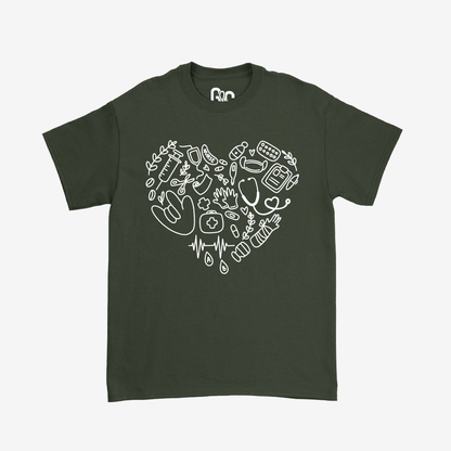 Nurse Heart Doodle Tee
