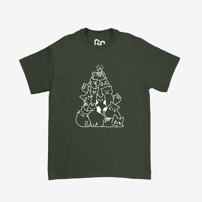 Cat Christmas Tree Tee
