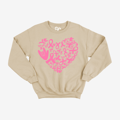 Breast Cancer Heart Crewneck