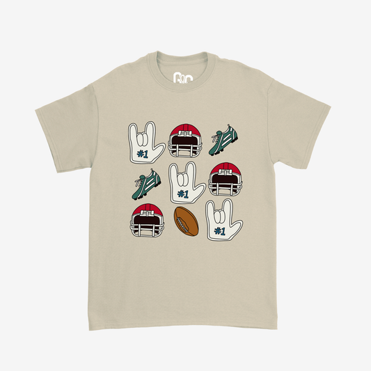 Football Tic Tac Toe Tee