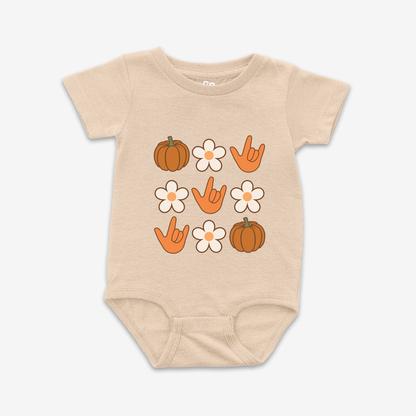 Pumpkins And Flowers Onesie Tee