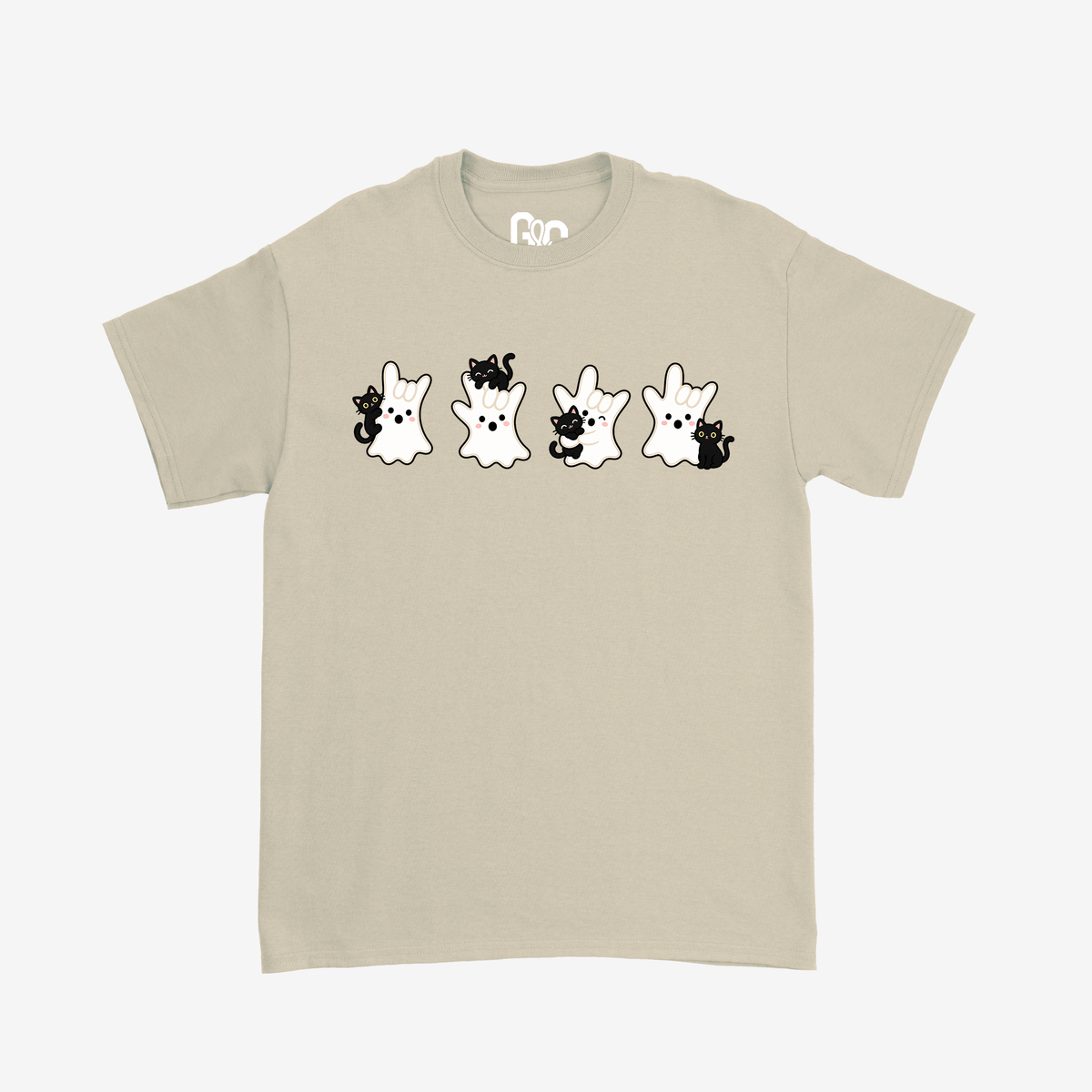 Spooky Cat ILY Ghost Tee