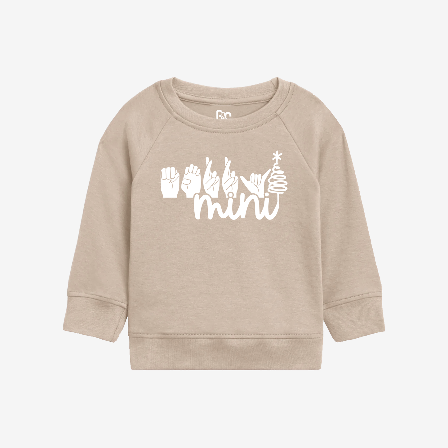 Merry Mini Whire Toddler Crewneck