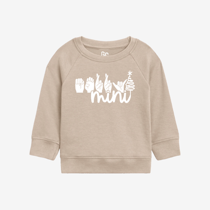 Merry Mini Whire Toddler Crewneck