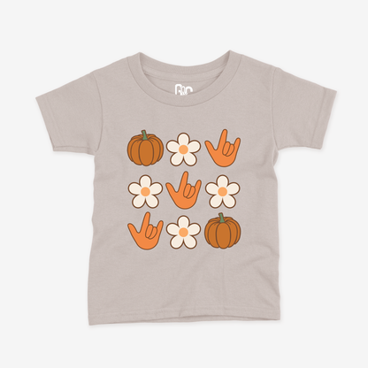 Pumpkins And Flowers Toddler Tee