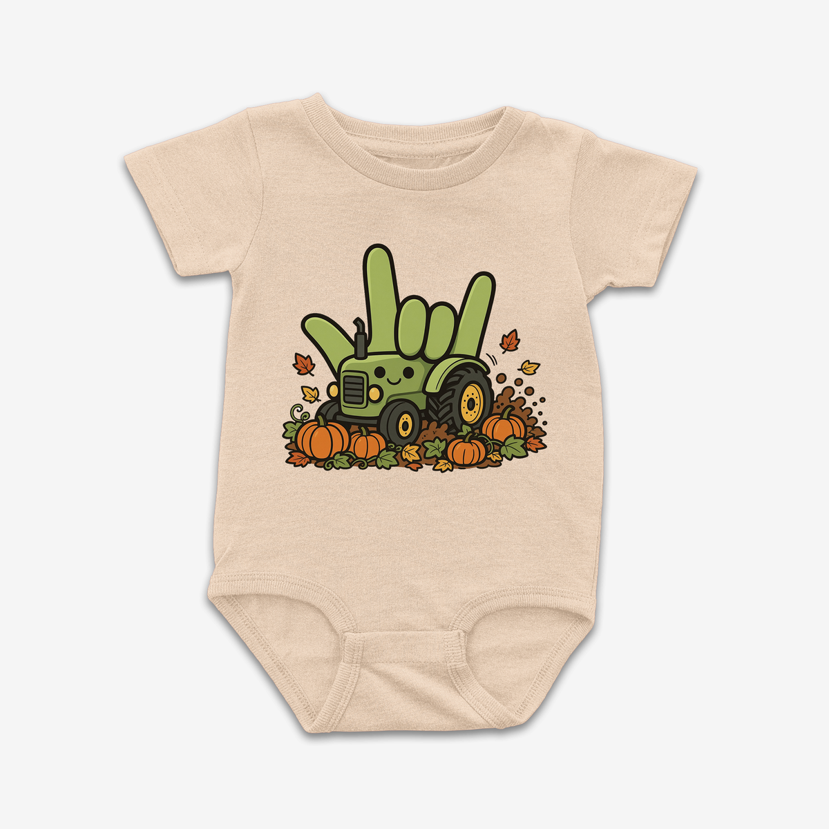 Tractor ILY Patch Onesie Tee