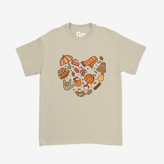 Fall Doodle Heart Tee