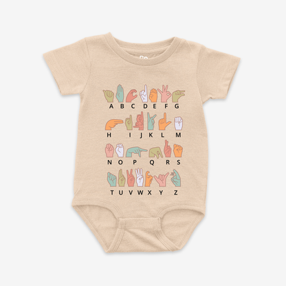 Sign Alphabet Onesie Tee