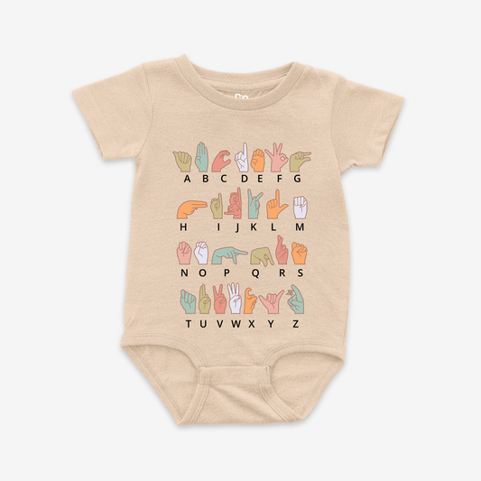 Sign Alphabet Onesie Tee
