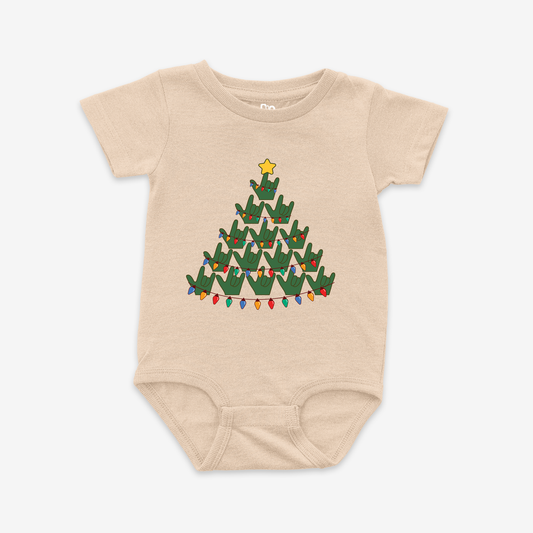 Christmas Tree Light ILY Onesie Tee