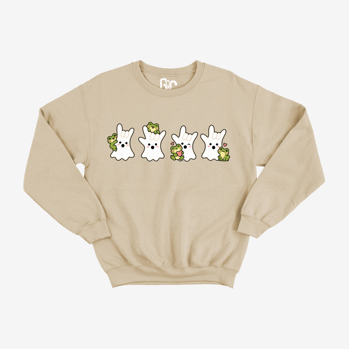 Frog ILY Ghost Crewneck
