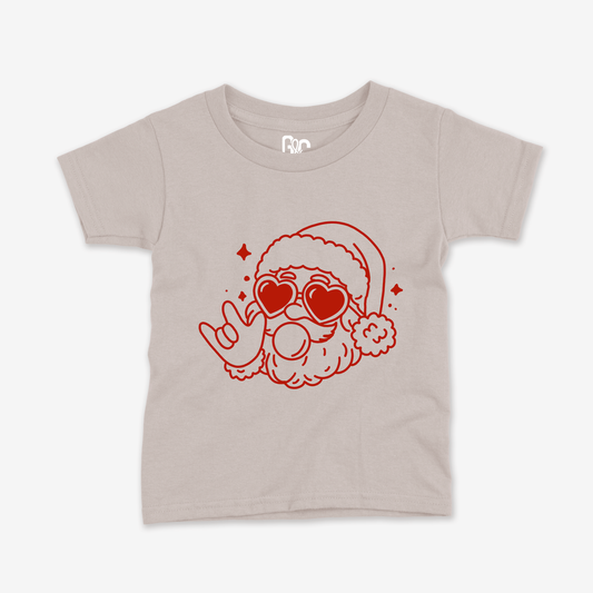 Outline Santa ILY Toddler Tee