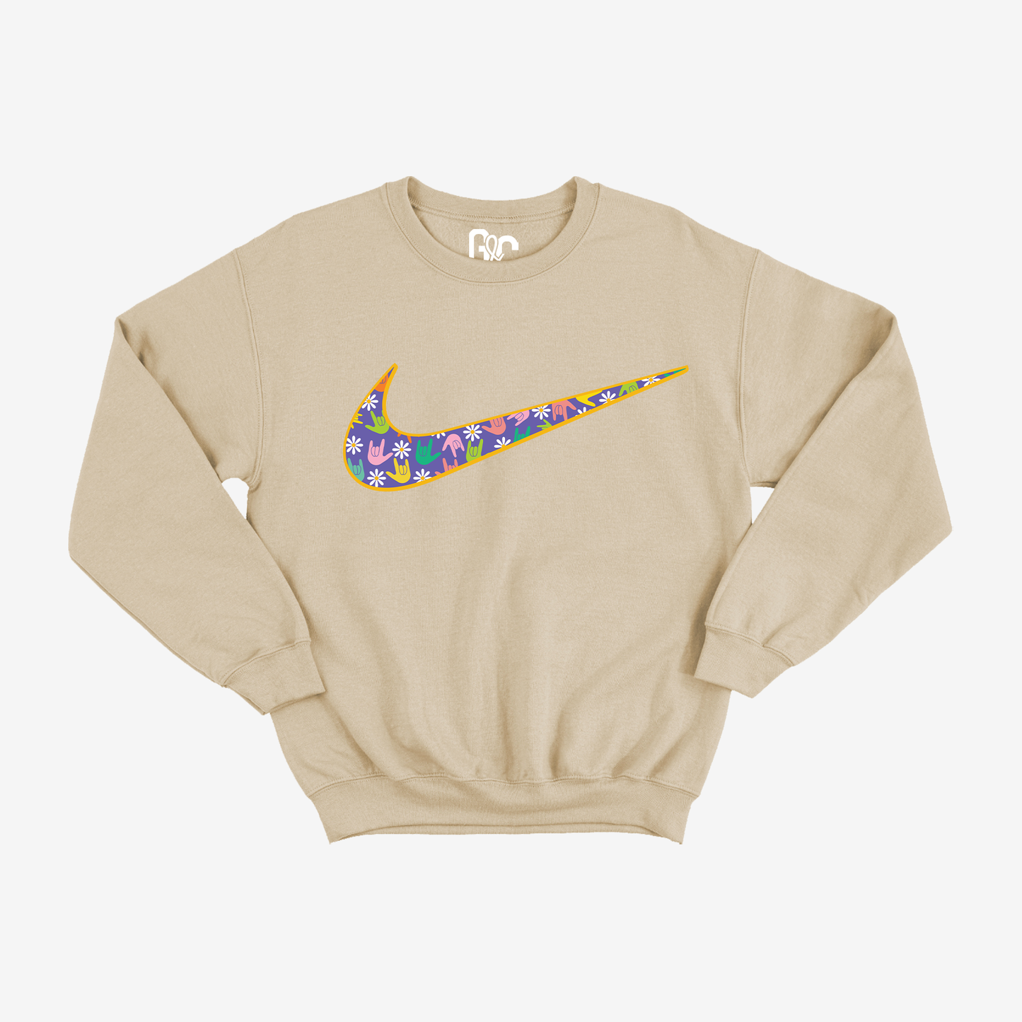 Flower ILY Swoosh Crewneck