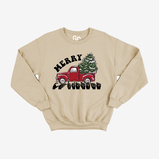 Merry Christmas Truck Crewneck