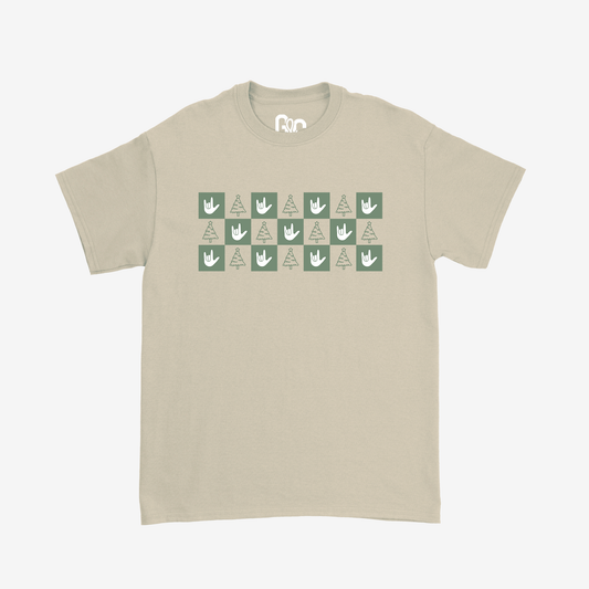 Checkered Xmas Trees Tee