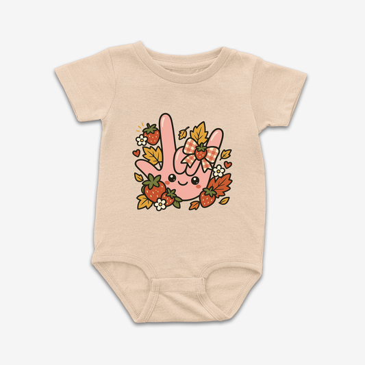 Strawberry Fall ILY Onesie Tee