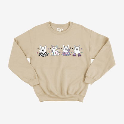 Retro ILY Ghost Crewneck