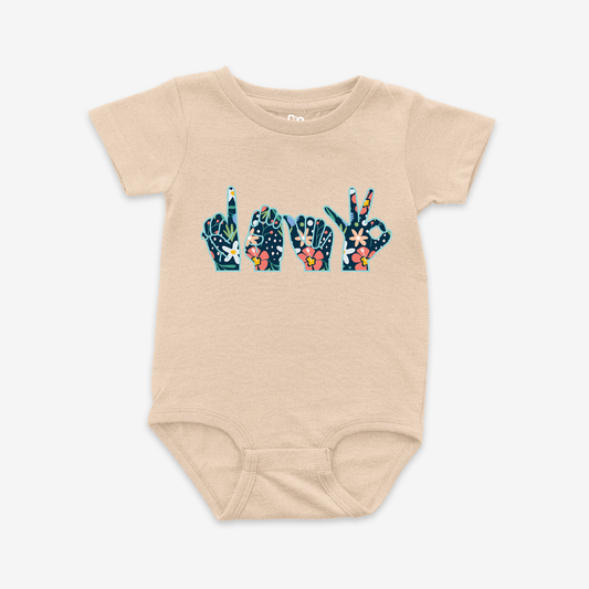 Deaf Flower Onesie Tee
