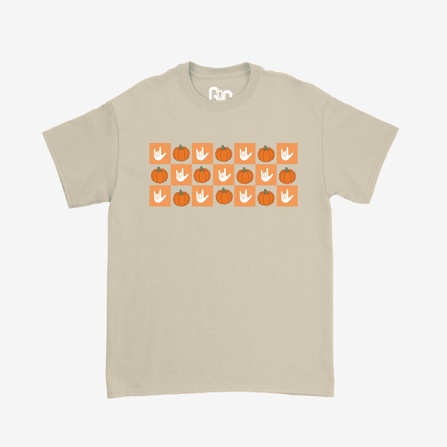 Pumpkin Checkered Tee