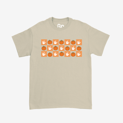 Pumpkin Checkered Tee