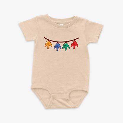 Christmas Light Bulb ILY Onesie Tee